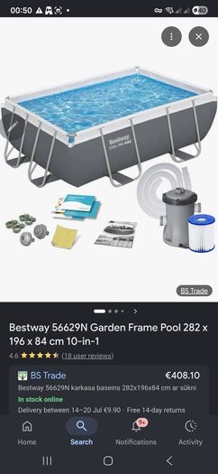 Bestway Power Steel Rectangular Pool.
