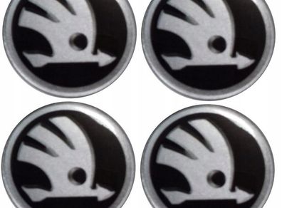 4x 65mm Car Alloy Wheel Center Hub Caps Stickers Emblems Curved For New Skoda 4pcs