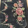 Vintage Black Clutch Purse / Evening Bag with Petite Point Flowers Image 3