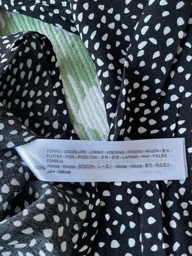 Bnwt Bershka black polka dot top large