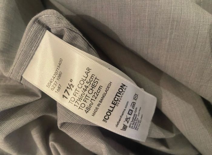 Debenhams grey shirt size large
