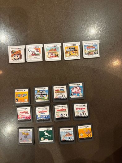 Nintendo New 2DS XL White & Orange + 17 Games & Carry Case