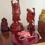 5 BUDDHA Vintage Carved Figurines. Image 2