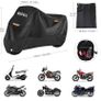 Waterproof Motorcycle Cover, 210D Thickned Oxford Cloth with Lock Holes, for Honda, Yamaha, Suzuki, Kawasaki, Outdoor Protection, 96.46 x 41.34 x 49.21 inch Image 2