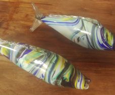 Murano decorative ornament glass fish (set of 2) collectables
