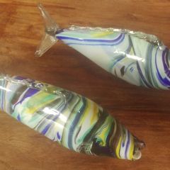 Murano decorative ornament glass fish (set of 2) collectables
