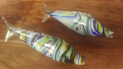 Murano decorative ornament glass fish (set of 2) collectables