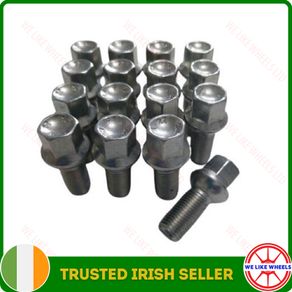 16 x New Wheel Bolts (28mm) Audi, Volkswagen, Seat, Skoda (S + SB) Delivery