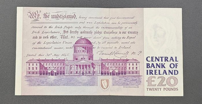 Irish 20 Pound Daniel O'Connell Banknote - 1993 - Central Bank of Ireland (Series C)