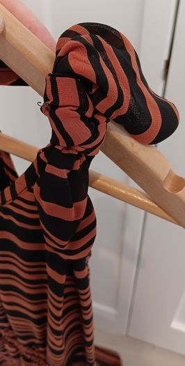 Black/Coral Stripe Dress