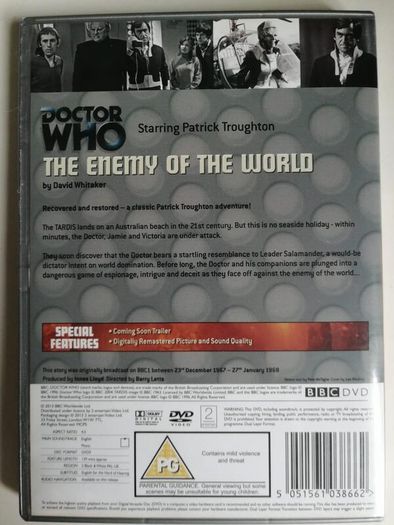 Doctor Who (Patrick Troughton) [1967] The Enemy Of The World [DVD TV Boxset]