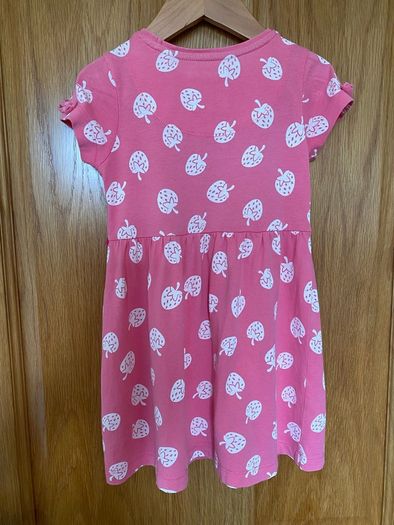 Girl's Pink Strawberry Cotton Dress  2/3 yr