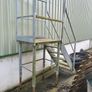 Galvanised steps with platform Image 3