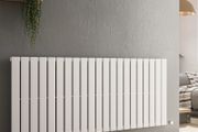 2x White Horizontal Flat Radiator 60cm/143cm Single Panel