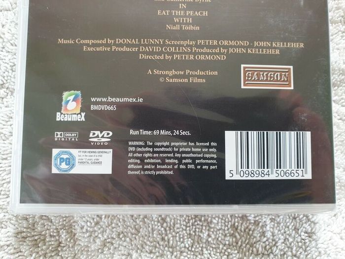 Eat The Peach Peter Ormrod DVD 1986 Niall Tobin Joe Lynch Stephen Brennan Irish