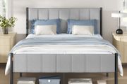 Double Metal Bed Grey (197 x 136.5 x 104 cm)