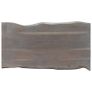 Coffee Table with Live Edges Grey 115x60x40cm Solid Acacia Wood Image 5