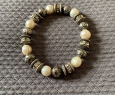 Silver Pearl Bracelet