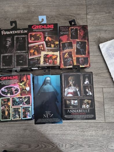 neca horror figs for sale,annabelle,gremlins,mummy,halloween,frankenstein,jason,nun