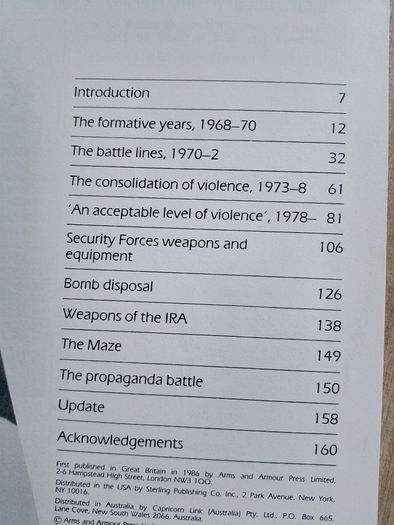 Northern Ireland Scrapbook (Troubles) IRA/UDA Arms & Armour Press 1986
