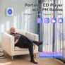 CD Player Portable: Kegaudio CD Players for Home with Speakers & Bluetooth & Remote Control & Removable Dust Cover Desktop & Wall Mounted CD Player with Radio Support USB/AUX Playback Headphone jack Image 3