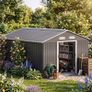XL Metal Shed Tool Shed, Galvanised Metal Image 2