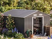 XL Metal Shed Tool Shed, Galvanised Metal