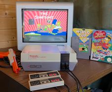 Nintendo NES Console Bundle | Fully Working | 2 Controllers, Zapper & 2 Games