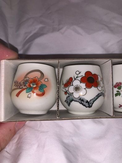 Japanese made - boxed Sake ornamental cups