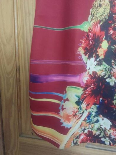 J and J red floral dress (free post)