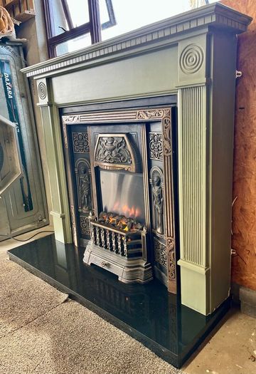 Fireplace and Electric Heater