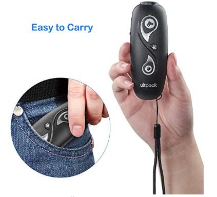 ULTPEAK Anti Barking Device Rechargeable 2 in 1 Dog Bark Deterrent& Cat Toy with Double Frequency Mode 16.4 Ft Range LED Indicator Safe for Dogs and Cats