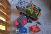 Imaginext jurassic world Hauler, Stygimoloch dinosaur cage &amp; Owen figure, Claire and Gyrosphere action figure