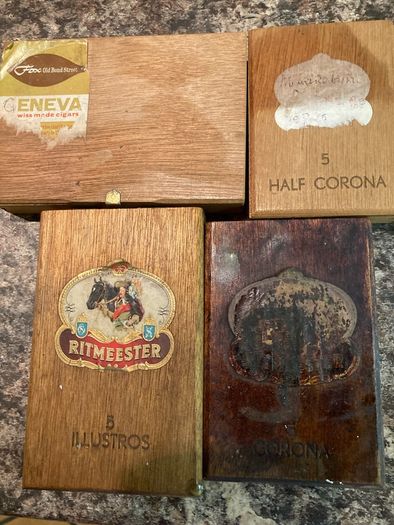 Four Old Cigar Boxes.