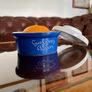 Vintage Ceramic Fosters Studio Pottery Cornwall Blue Sgraffito Butter Breakfast Dish Image 6
