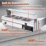 3Pan Commercial Food Warmer 3x12QT Electric Steam Table with Tempered Glass Cover  for Catering Restaurants Image 5