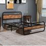Double Bed Metal Platform Bed Frame Image 4