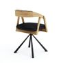 Vanguard Oak Swivel Dining Armchair  Modern Wood Meets Function Image 3
