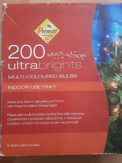 Christmas Lights .. 200 Multicolor Ultra Bright .. Indoor Use Only .. Heavily Reduced.. No Lower Offers .. Now at Half of Half Price