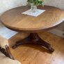 Antique Round Pedestal Dining Table Image 2