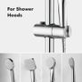 Ibergrif M20802-1 Shower Riser Rail, 57cm Shower Rail, No Drilling Required, Shower Rail kit with Adjustable Shower Head Holder and Soap Dish, Shower Slider Rail for Bathroom, Chrome, Silver Image 7