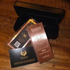 Black Swan 1kg copper bar. New