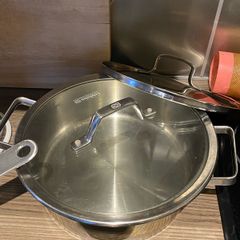 10 in stainless steel heavy bottom pot and 1.5L IKEA saucepan