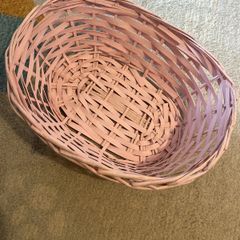 small pink basket
