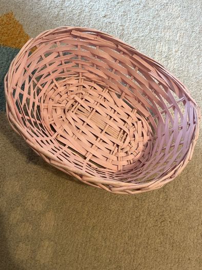 small pink basket