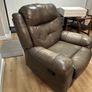 Brown Leather Manual Recliner Armchair Image 2
