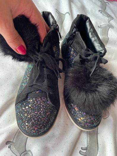 Girls glitter boots -as new