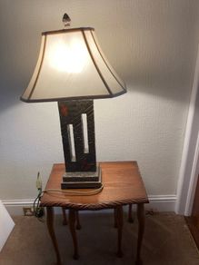 Genesis Autumn Collection Hall/Living Room Table Lamp & Matching Wall Clock