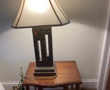 Genesis Autumn Collection Hall/Living Room Table Lamp & Matching Wall Clock