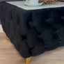 Velvet coffee table with glass Image 2